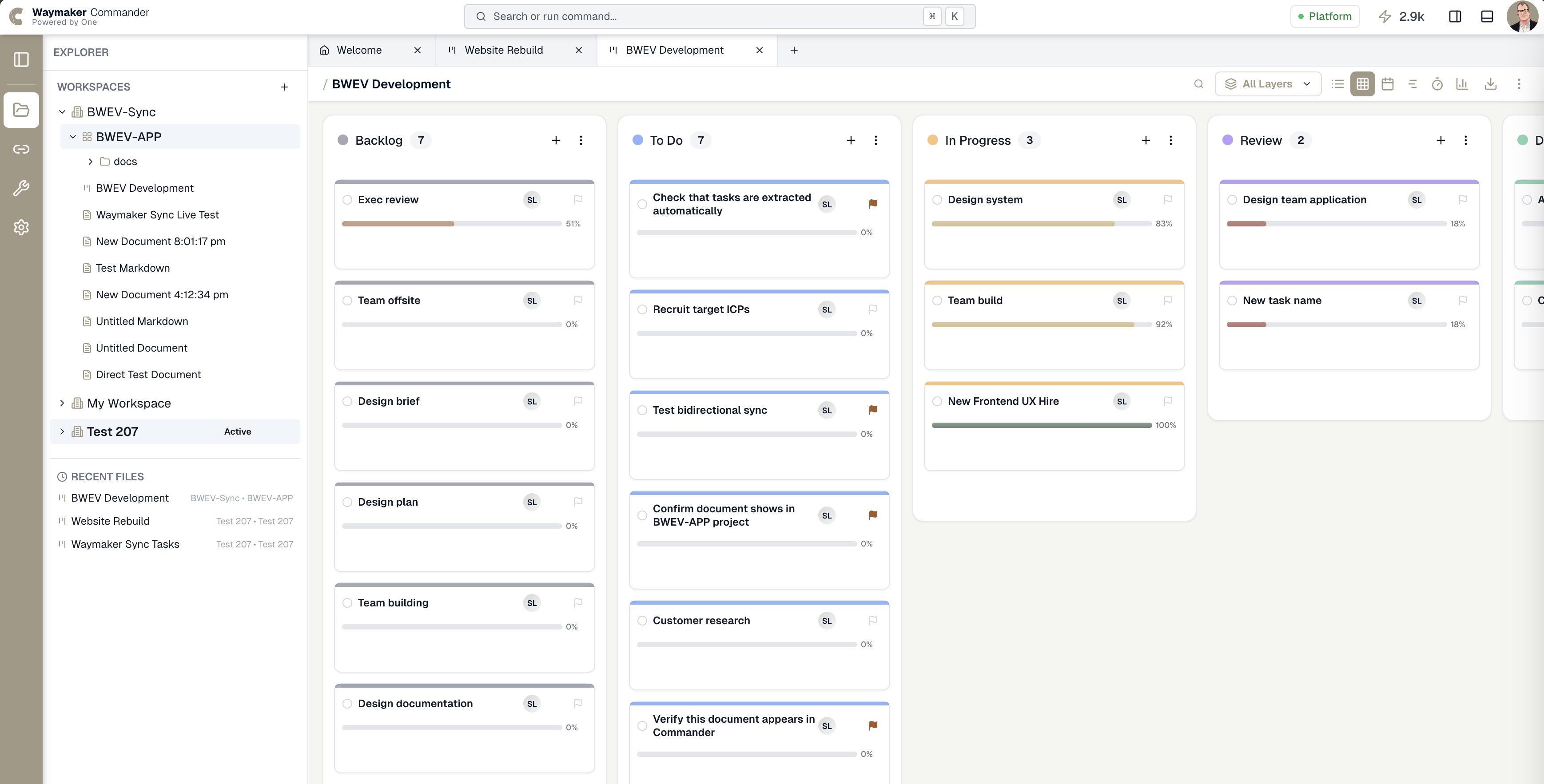 Waymaker Sync: IDE and Commander working together